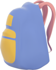 3D School Back Pack Illustration 